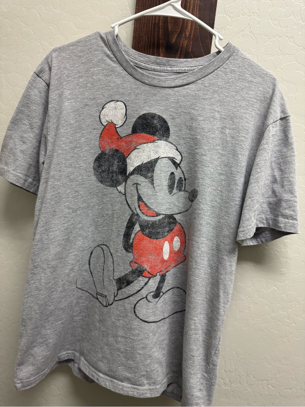 Disney Gray Graphic Tee with Red Accent